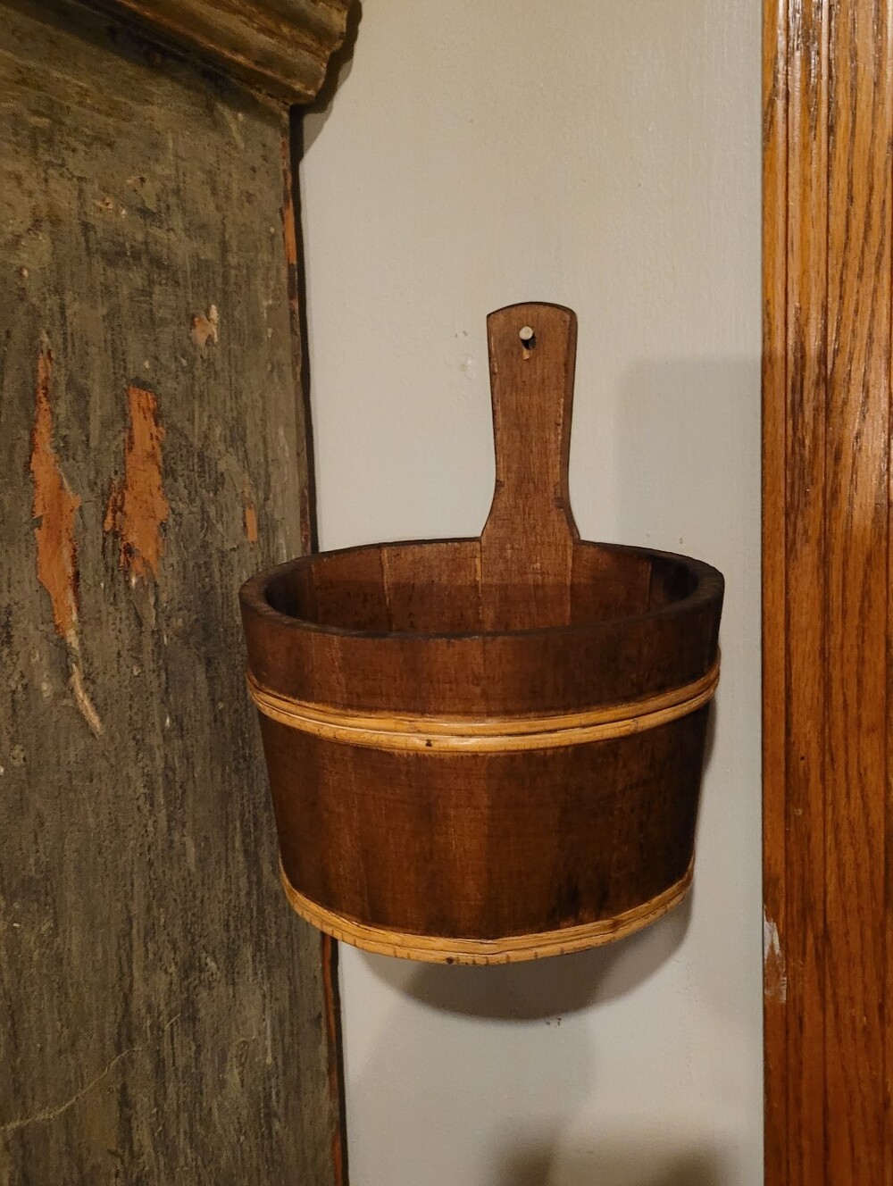Vintage Wooden Bucket
